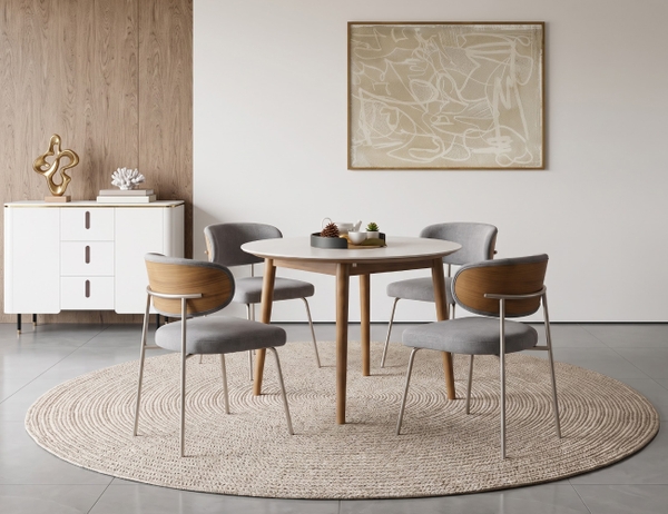 BỘ BÀN TRÒN CERAMIC 4 CHỖ ADELINE