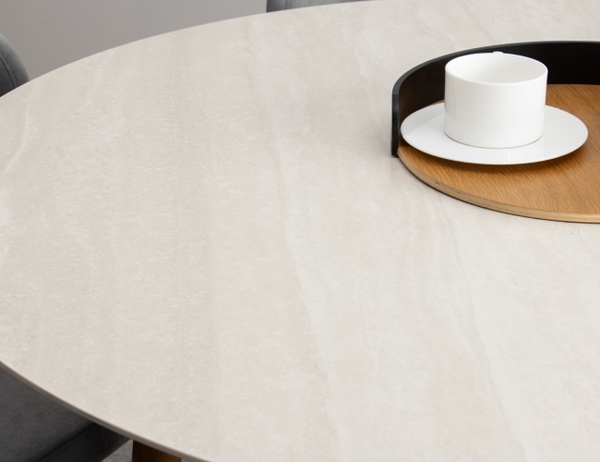 BỘ BÀN TRÒN CERAMIC 6 CHỖ ADELINE