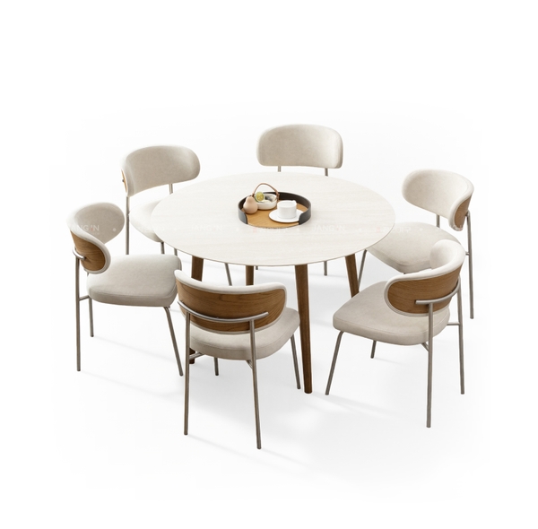 BỘ BÀN CERAMIC ADELINE(Tròn)