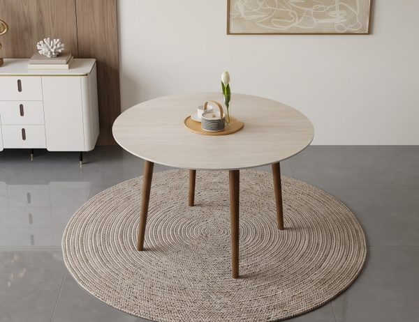 BÀN ĂN TRÒN ĐÁ CERAMIC ADELINE 4 CHỖ