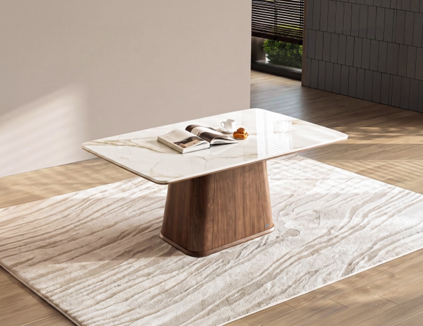 BÀN ĂN CHỮ NHẬT MẶT ĐÁ CERAMIC EDEN 4 CHỖ