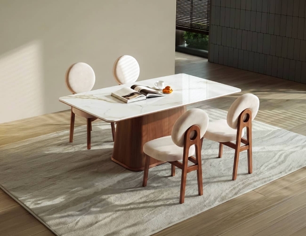 BỘ BÀN ĂN ĐÁ CERAMIC 4 CHỖ EDEN MẶT CHỮ NHẬT