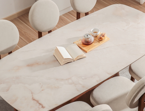 BỘ BÀN ĂN ĐÁ CERAMIC 6 CHỖ EDEN MẶT N