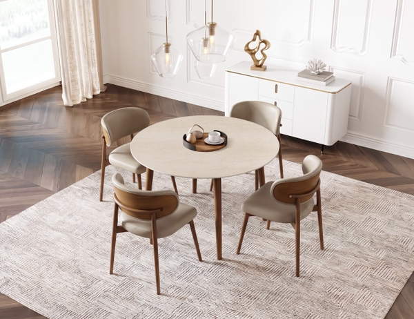 BỘ BÀN TRÒN CERAMIC 4 CHỖ ADELINE