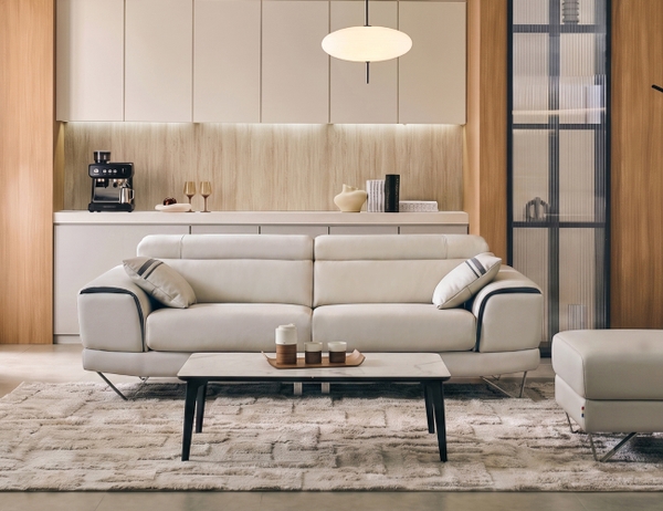 SOFA DA 3 CHỖ INDI IVORY
