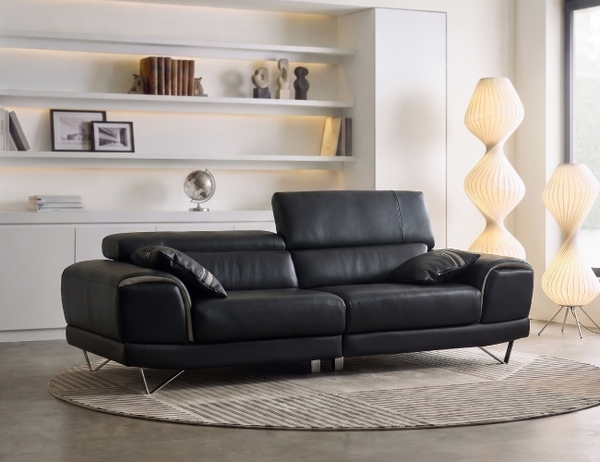 SOFA DA 3 CHỖ INDI NAVY