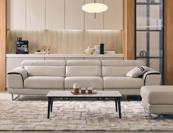 SOFA DA 4 CHỖ INDI IVORY