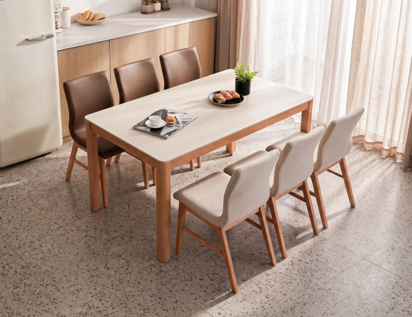 BỘ BÀN ĂN CERAMIC 6 CHỖ NORDIC