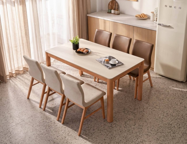 BỘ BÀN ĂN CERAMIC 6 CHỖ NORDIC