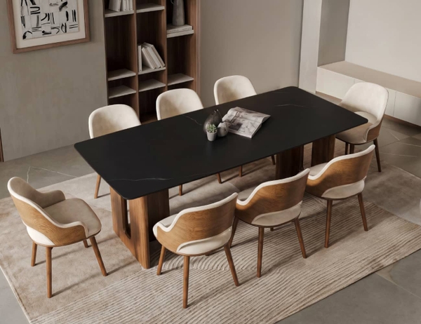 BỘ BÀN ĂN ĐÁ CERAMIC 8 CHỖ PRESTON
