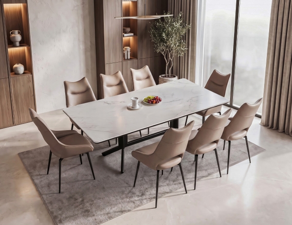 BỘ BÀN ĂN ĐÁ CERAMIC 8 CHỖ WINSTON