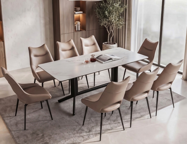 BỘ BÀN ĂN ĐÁ CERAMIC 8 CHỖ WINSTON
