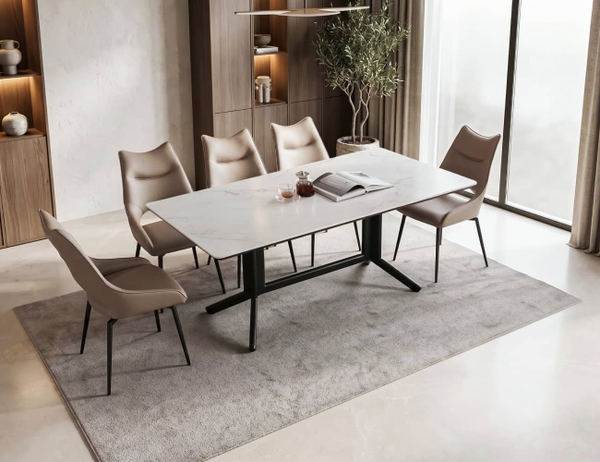 BỘ BÀN ĂN ĐÁ CERAMIC 6 CHỖ WINSTON