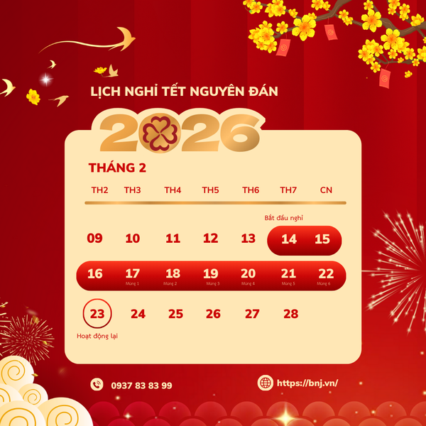 Thông báo lịch nghỉ tết nguyên đán Bính Ngọ 2026