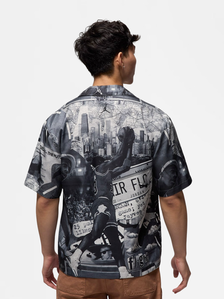 Áo JD Essentials Men's Printed Camp Top