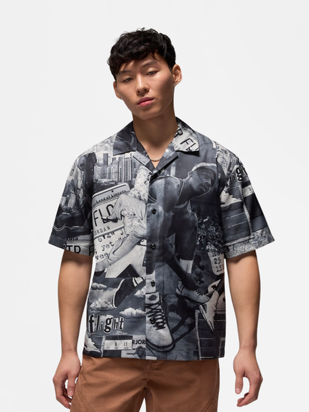 Áo JD Essentials Men's Printed Camp Top