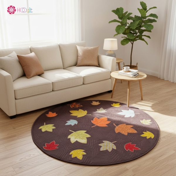 Maple Leaf Rug as a refined accent in the living space