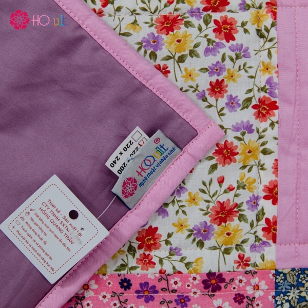 pink sunshine quilt back