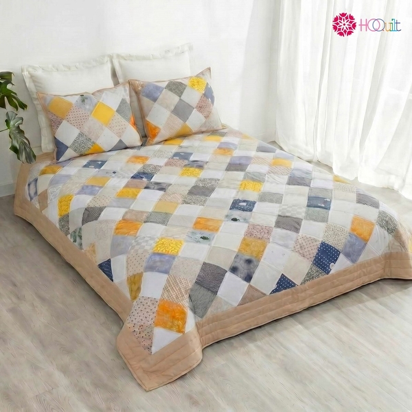 Morning Sun Square Patchwork Quilt Set