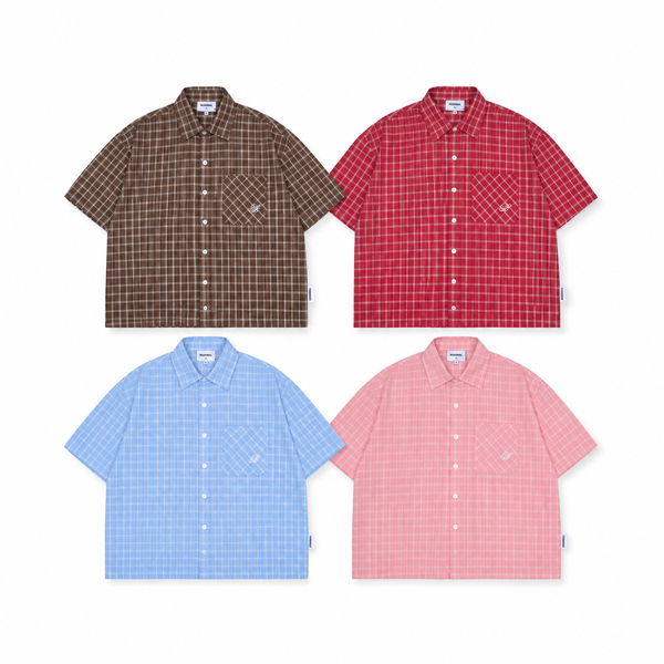 Áo Sơ Mi Caro Thêu Form Boxy Nam Nữ Unisex INSOMNIA - TS056