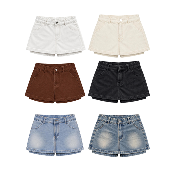 [NEW ARRIVAL] Quần Jean Giả Váy INSOMNIA Urban Chic Mini Skort Form Chữ A Tôn Dáng - PS035