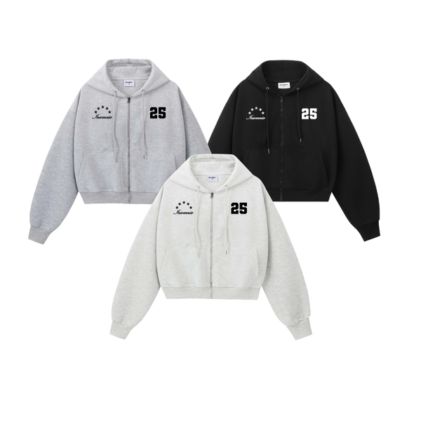 Áo Hoodie Zip 2 Da Form Boxy INSOMNIA Thêu Đắp Chữ Athlete - HD011
