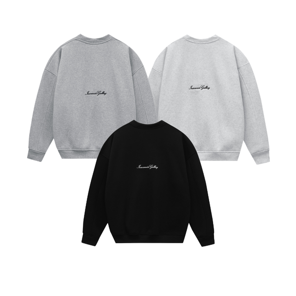 [NEW ARRIVAL] Áo Nỉ Bông Sweater Thêu INSOMNIA Gallery Form Boxy Unisex - HD016