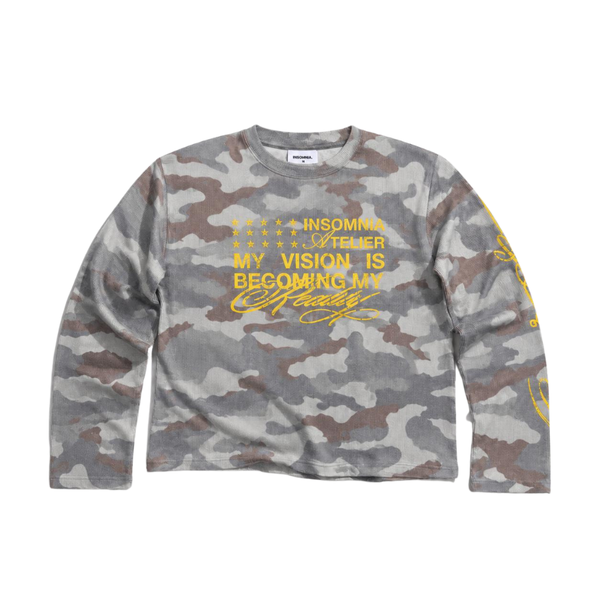 [NEW ARRIVAL] Áo Thun Tay Dài Camo Cotton Waffle Form Boxy Unisex - TS089