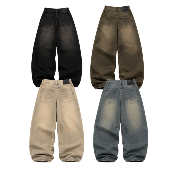 Quần Jean Wash INSOMNIA Ống Suông Rộng Unisex - PS020