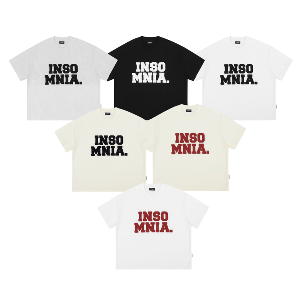 Áo Thun Boxy 280GSM Thêu Xù Ver 1 INSOMNIA Unisex Local Brand - TS026