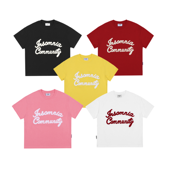 Áo Thun Boxy 280GSM Thêu Len INSOMNIA Community Unisex - TS041