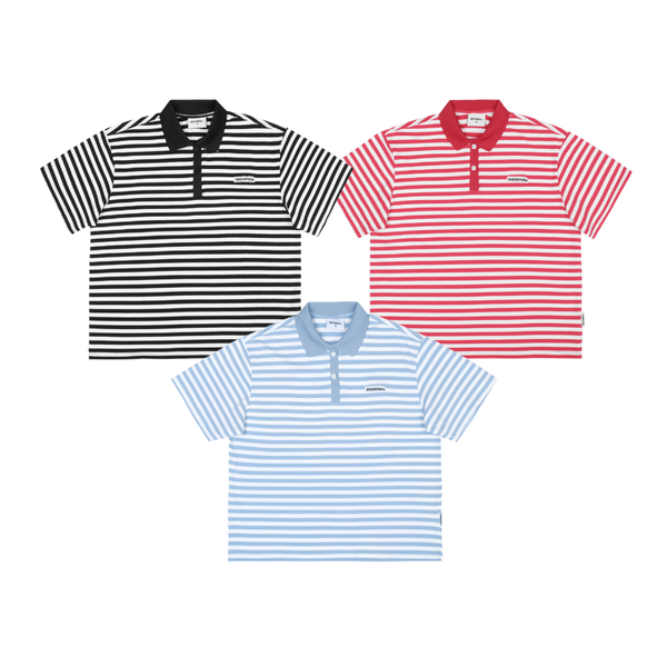 Áo Polo Boxy Stripes INSOMNIA Cotton Đính Tag Da - TS055
