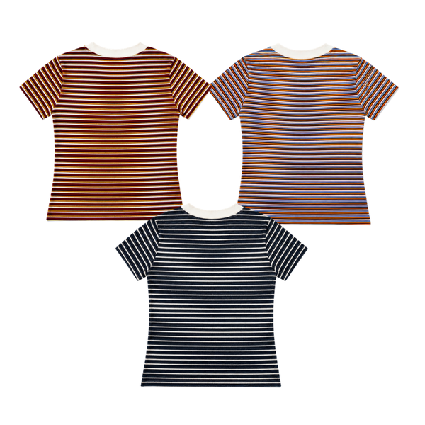 [NEW ARRIVAL] Áo Thun Baby Tee Cotton Sọc Thêu Logo INSOMNIA  - TS081