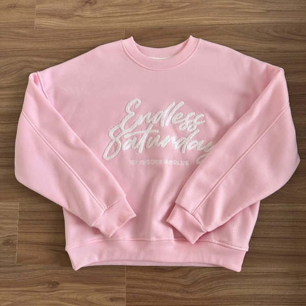 Áo Nỉ Sweater Thêu Xù Endless Saturday INSOMNIA Form Boxy Chất Nỉ Bông Nam Nữ Unisex - HD007