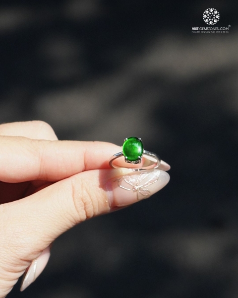 Nhẫn Bạc Phỉ Thúy 02