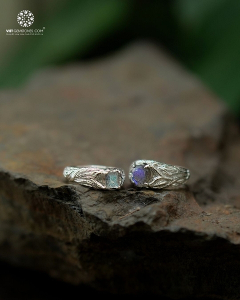 Nhẫn Bạc Đá Hắc Nguyệt Quang - Labradorite