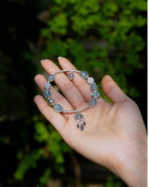 Lắc Tay Hải Lam Ngọc - Aquamarine Charm Dreamcatcher