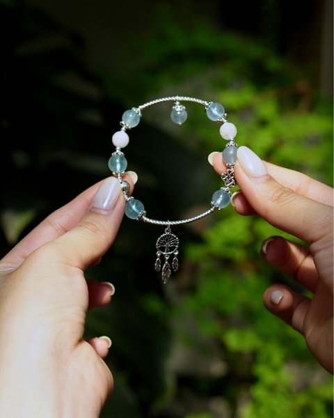 Lắc Tay Hải Lam Ngọc - Aquamarine Charm Dreamcatcher
