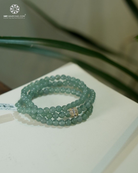 Chuỗi 3 Lines Cẩm Thạch Lam Cao Băng 5mm