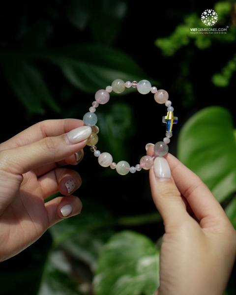 Chuỗi Mân Côi Đá Beryl Đa Sắc 10mm