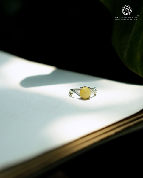 Nhẫn Bạc Jadeite Cẩm Thạch