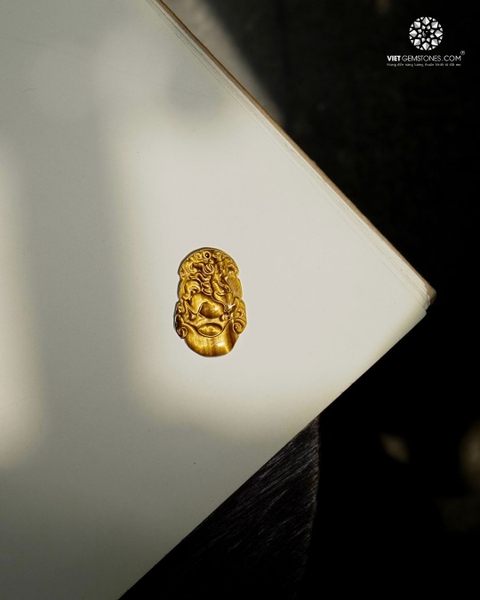 Móc khóa 12 Con Giáp đá Mắt Hổ Vàng - Tuổi Ngọ
