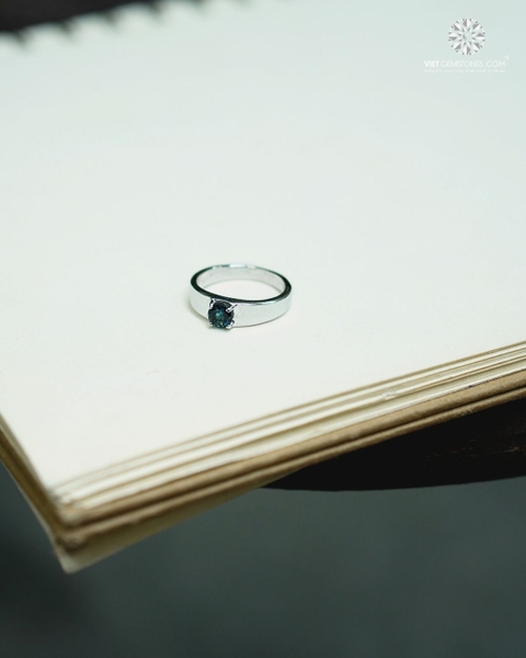 Nhẫn Bạc Đá Topaz thiết kế unisex