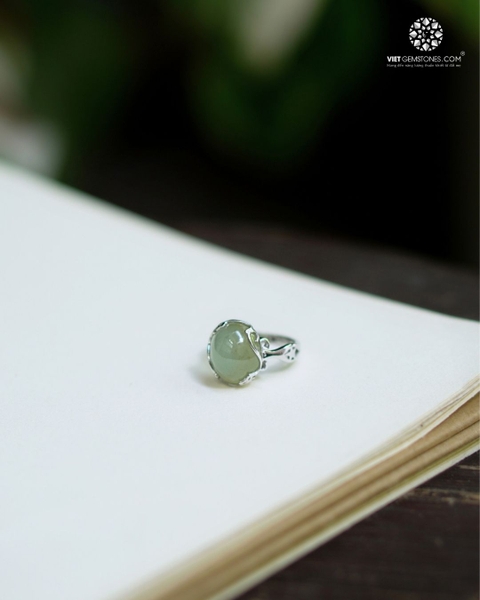 Nhẫn Bạc Jadeite Cẩm Thạch 02