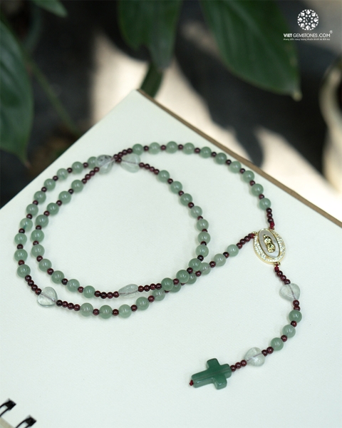 Tràng Hạt Mân Côi 50 Kinh Aventurine 6mm