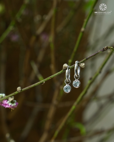 Bông Tai Hải Lam Ngọc - Aquamarine