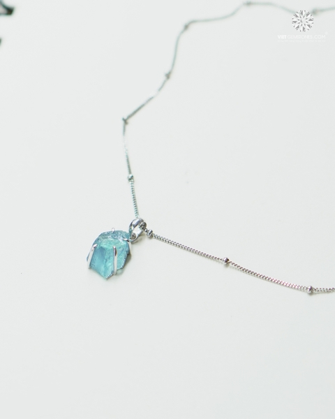 Mặt Dây Chuyền Đá Thô Hải Lam Ngọc - Aquamarine