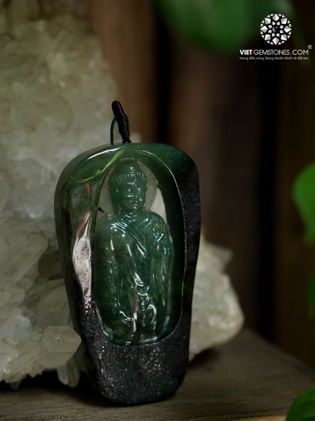Mặt Dây Chuyền Phật Thích Ca Cẩm Thạch - Jadeite