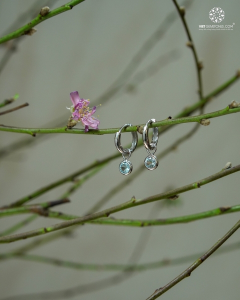 Bông Tai Hải Lam Ngọc - Aquamarine