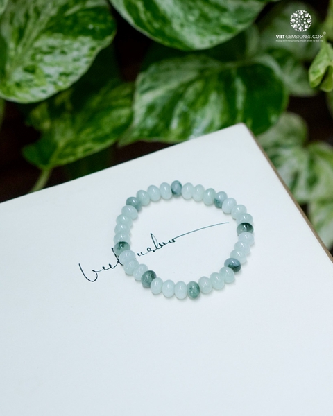 Vòng Tay Đồng Điếu Cẩm Thạch Hoa Bay